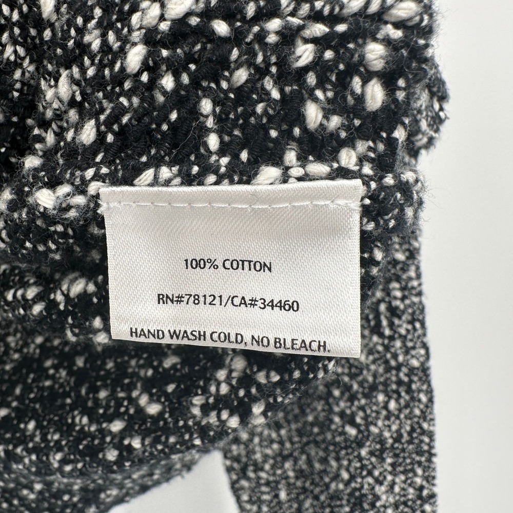 Eileen Fisher Black White Textured Knit Cotton Sweater Top Women Size‎ S - Picture 5 of 9
